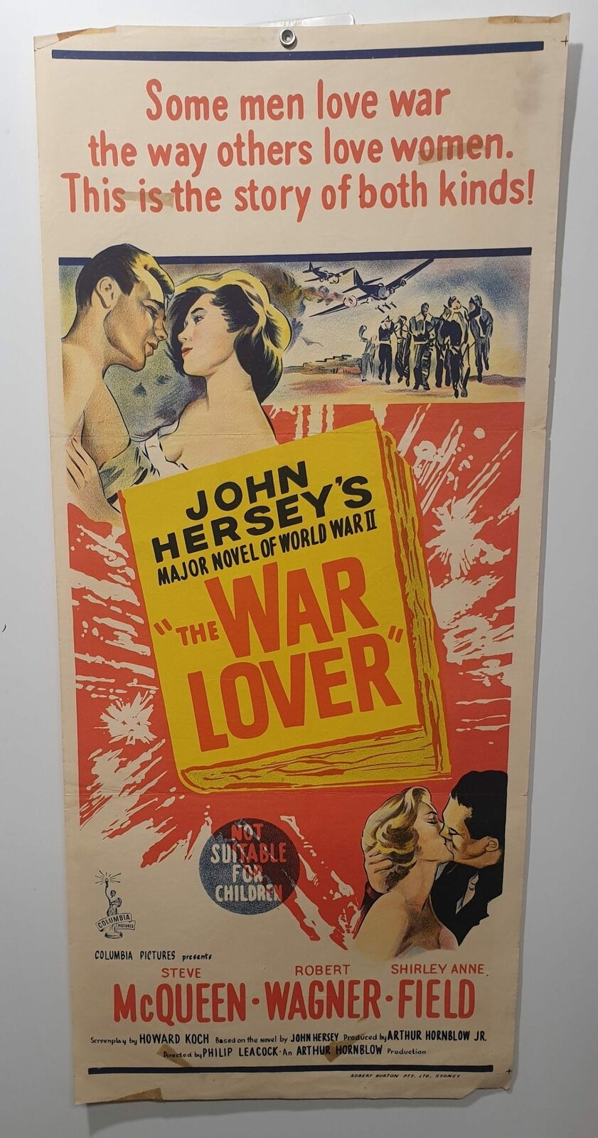 ORIGINAL DAYBILL MOVIE POSTER - THE WAR LOVER - 1962