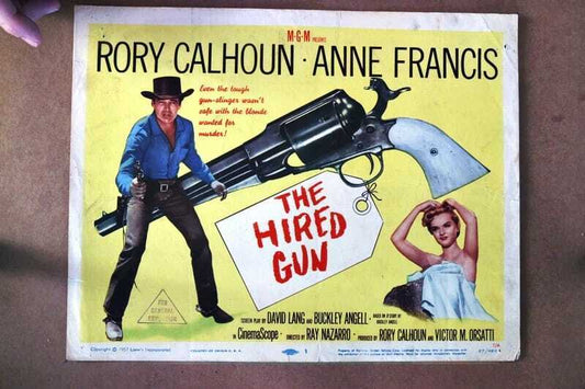 ORIGINAL LOBBY CARD - HIRED GUN - 1957 - title card