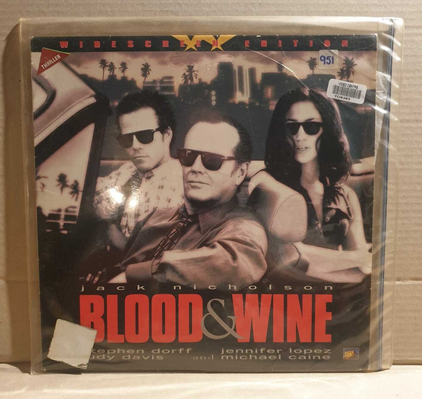 LASERDISC MOVIE -  BLOOD & WINE - Jack Nicholson, Stephen Dorff, Jenifer Lope...