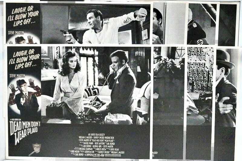 ORIGINAL LOBBY CARDS - DEAD MEN DON'T WEAR PLAID - 1982 - set of 8