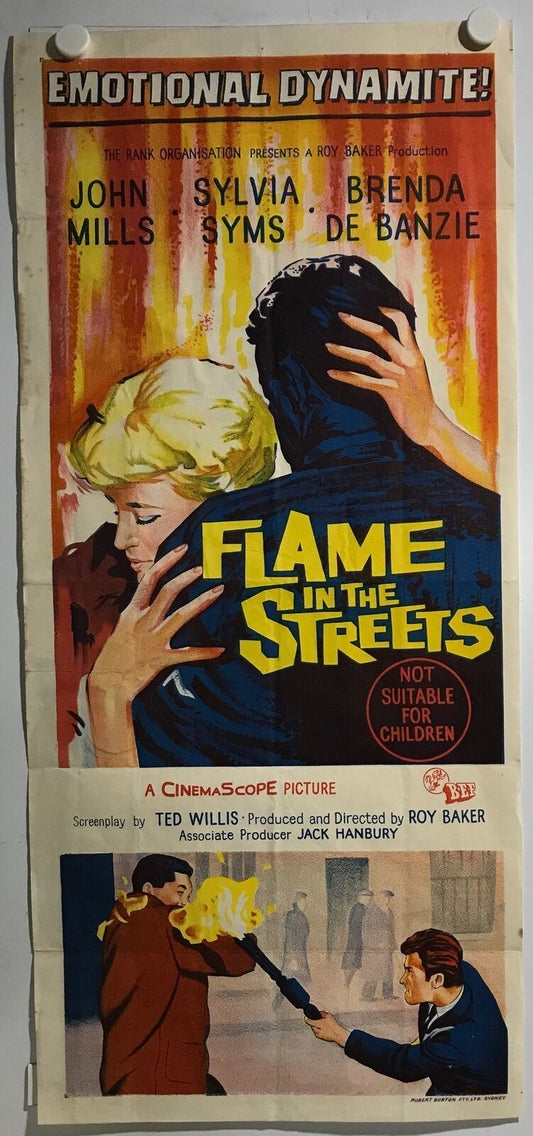 ORIGINAL DAYBILL MOVIE POSTER - FLAME IN THE STREETS