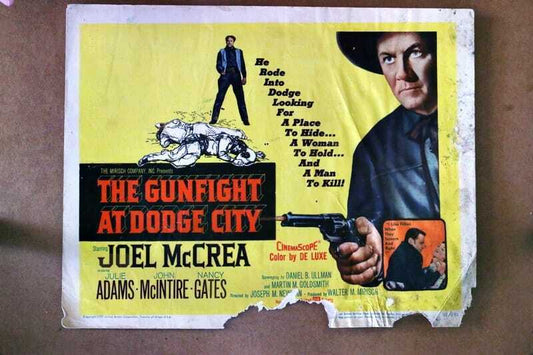 ORIGINAL LOBBY CARD - GUNFIGHT AT DODGE CITY - 1959 - title