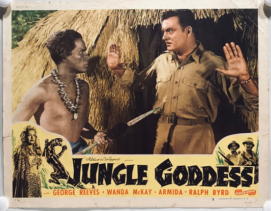 ORIGINAL LOBBY CARD - JUNGLE GODDESS - 1948 - key #5 card