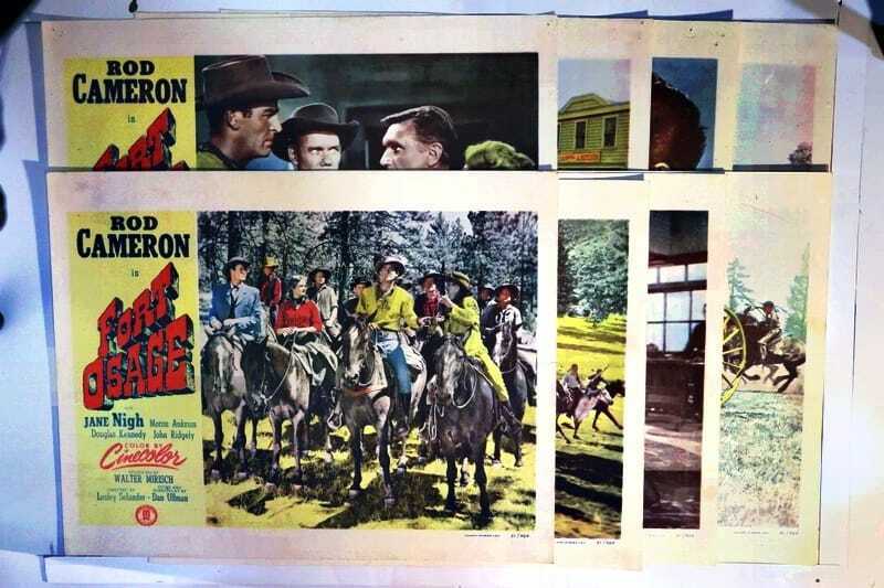 ORIGINAL LOBBY CARDS - FORT OSAGE - 1951 - set of 8