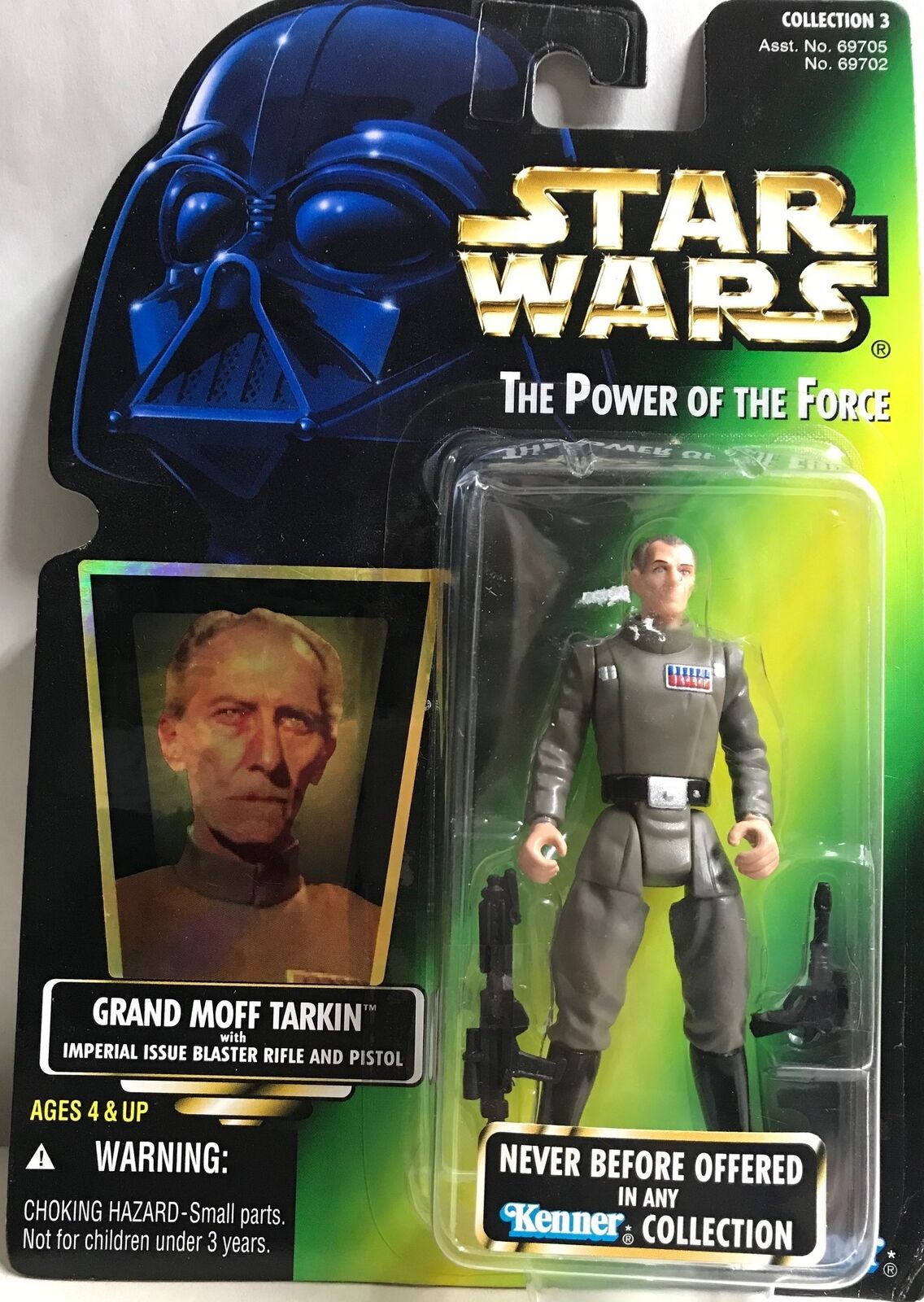 STAR WARS - KENNER - POTF - GRAND MOFF TARKIN - with Imperial Issue Blaster Rifle and Pistol