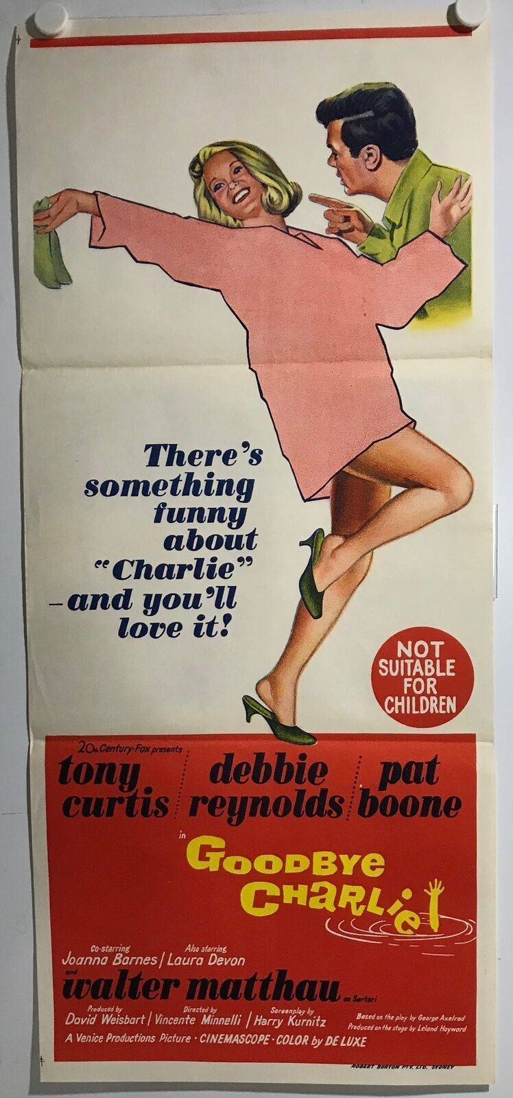 ORIGINAL DAYBILL MOVIE POSTER - GOODBYE CHARLIE