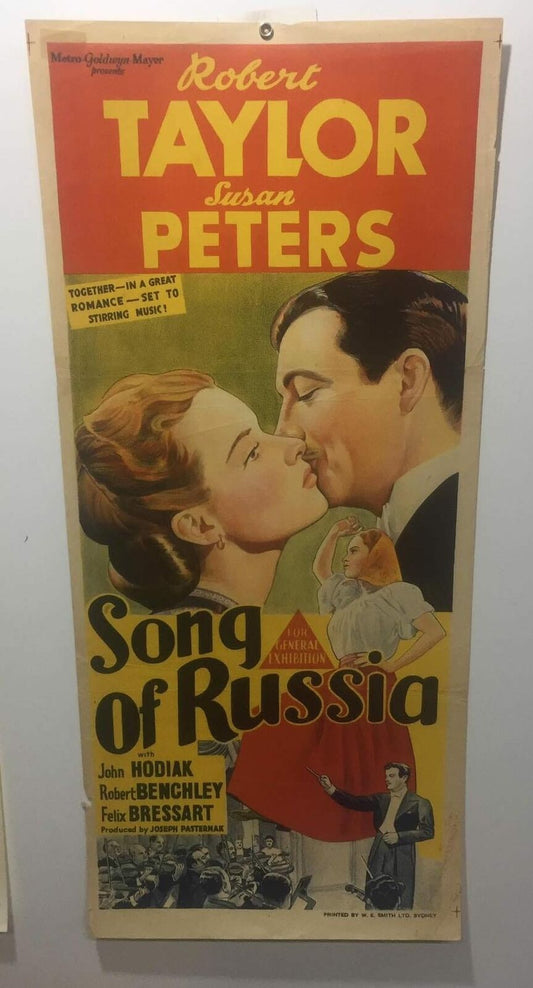 ORIGINAL DAYBILL MOVIE POSTER - SONG OF RUSSIA