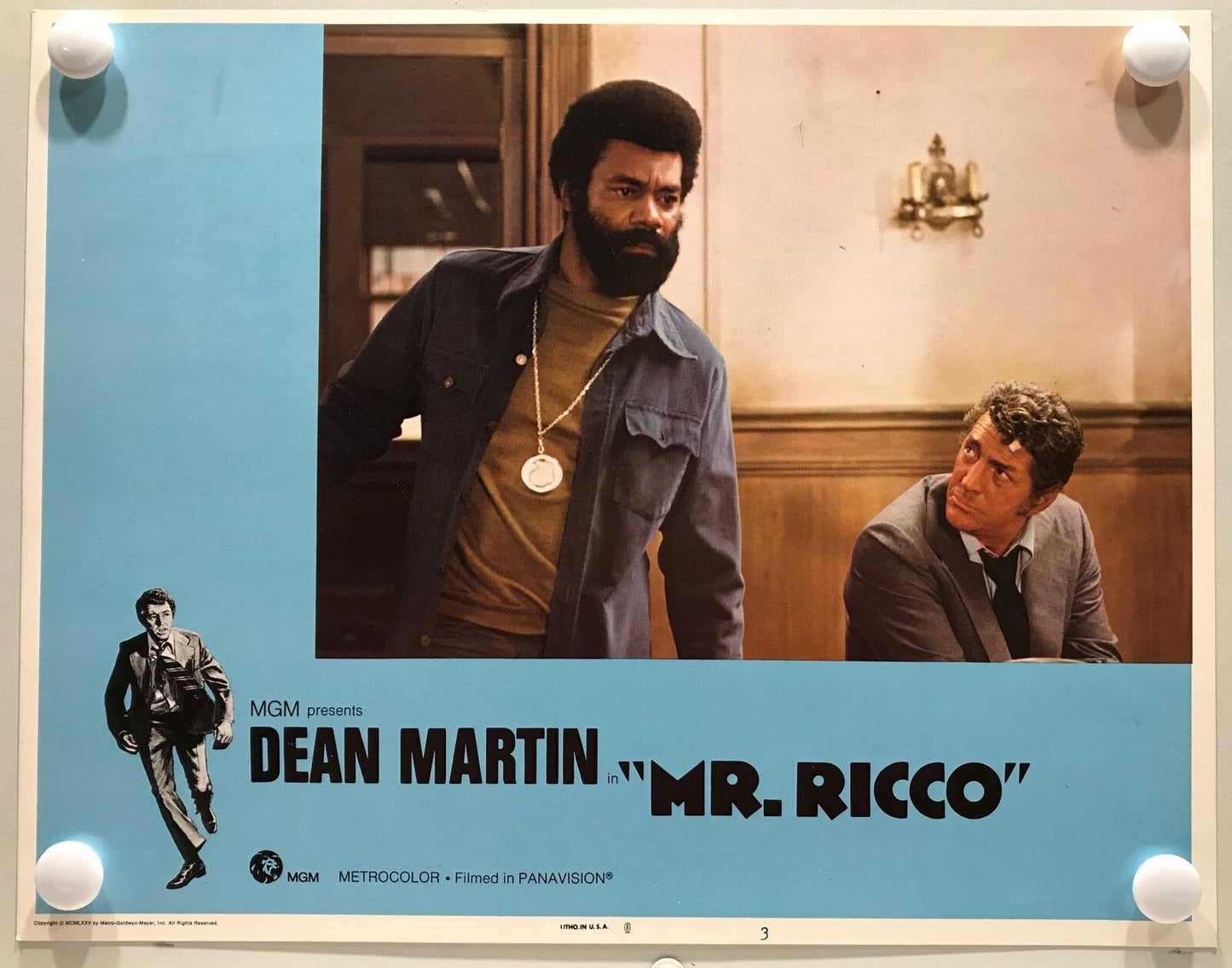 ORIGINAL LOBBY CARDS - MR. RICCO - 1975 - set of 8