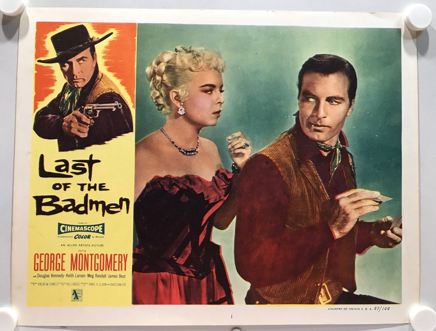 ORIGINAL LOBBY CARDS - LAST OF THE BADMEN - 1957 - set of 8