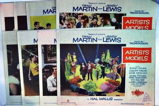 ORIGINAL LOBBY CARDS - ARTISTS AND MODELS - 1955 - set of 8