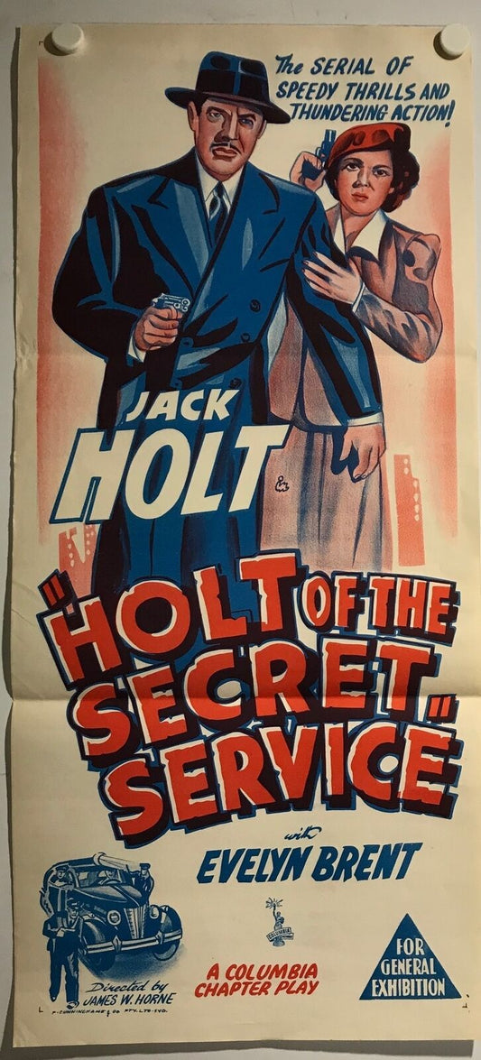 ORIGINAL DAYBILL MOVIE POSTER - HOLT OF THE SECRET SERVICE