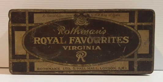 Biscuit Tea Sweets Cigar Tin Rothman's Royal Favourites Virginia