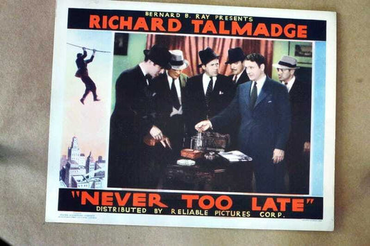 ORIGINAL LOBBY CARD - NEVER TOO LATE - 1935 - title card