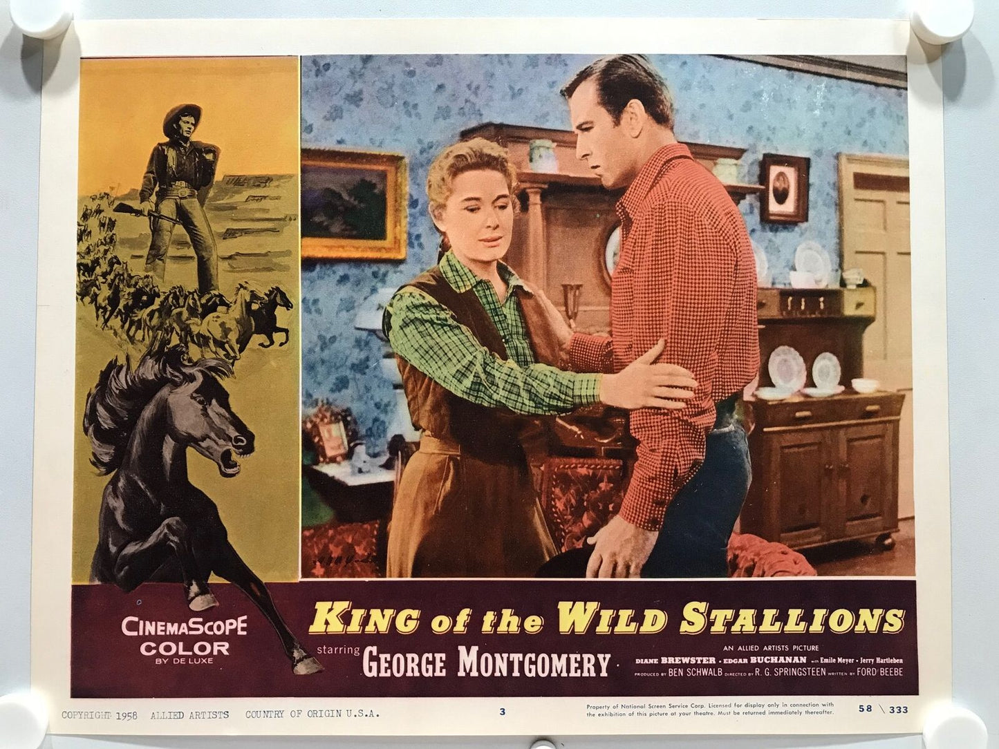 ORIGINAL LOBBY CARDS - KING OF THE WILD STALLIONS - 1958 - set of 8