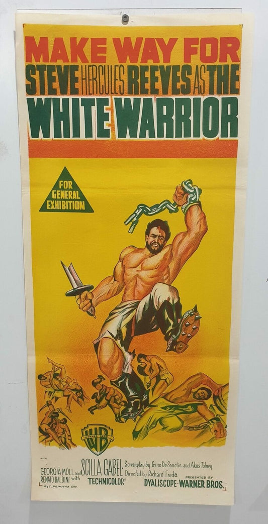 ORIGINAL DAYBILL MOVIE POSTER - THE WHITE WARIOR - 1959