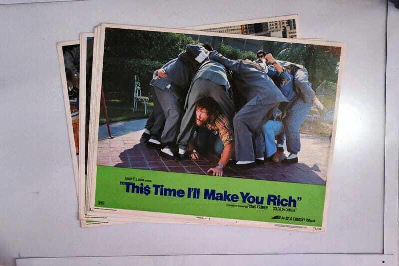 ORIGINAL LOBBY CARDS - THIS TIME I'LL MAKE YOU RICH - 1975 - set of 8