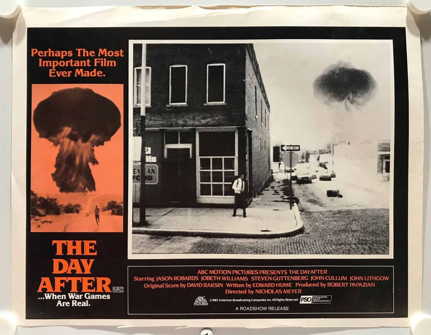 ORIGINAL LOBBY PHOTO SHEET - THE DAY AFTER - 1983 - 5 single images