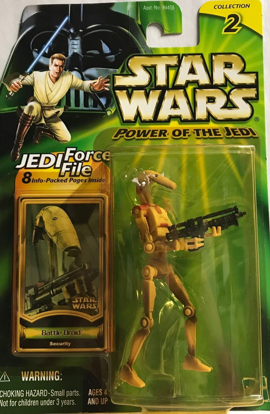 STAR WARS - HASBRO - JEDI FORCE FILE - POTJ -  BATTLE DROID - Security