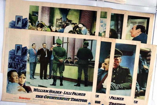 ORIGINAL LOBBY CARDS - THE COUNTERFEIT TRAITOR - 1962 - set of 8