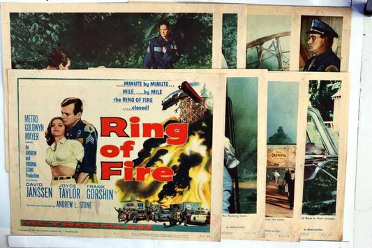 ORIGINAL LOBBY CARDS - RING OF FIRE - 1961 - set of 8