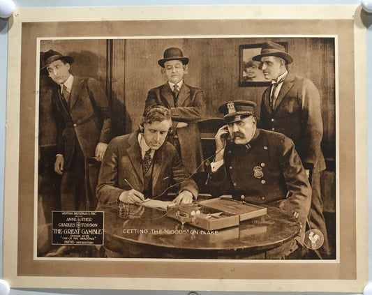 ORIGINAL SERIAL LOBBY CARD - THE GREAT GAMBLE (b) - 1919 - Ch 15 " Out of the...
