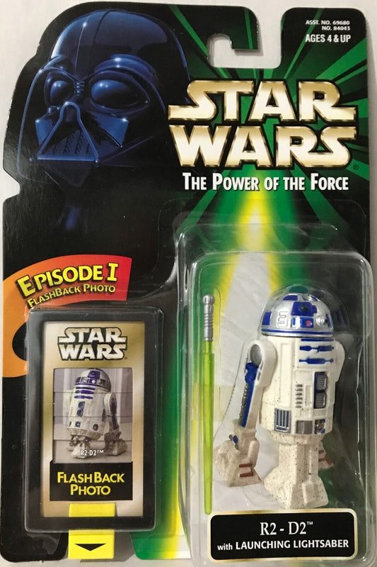 STAR WARS - HASBRO - POTF - R2-D2 - with Launching Lightsaber