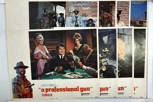 ORIGINAL LOBBY CARDS - A PROFESSIONAL GUN - 1969 - set of 8