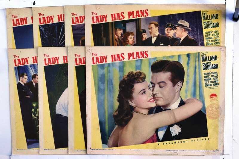 ORIGINAL LOBBY CARDS - THE LADY HAS PLANS - 1942 - set of 8