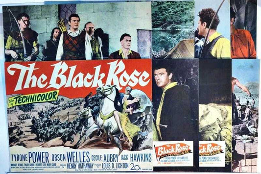 ORIGINAL LOBBY CARDS - THE BLACK ROSE - 1950 - set of 8