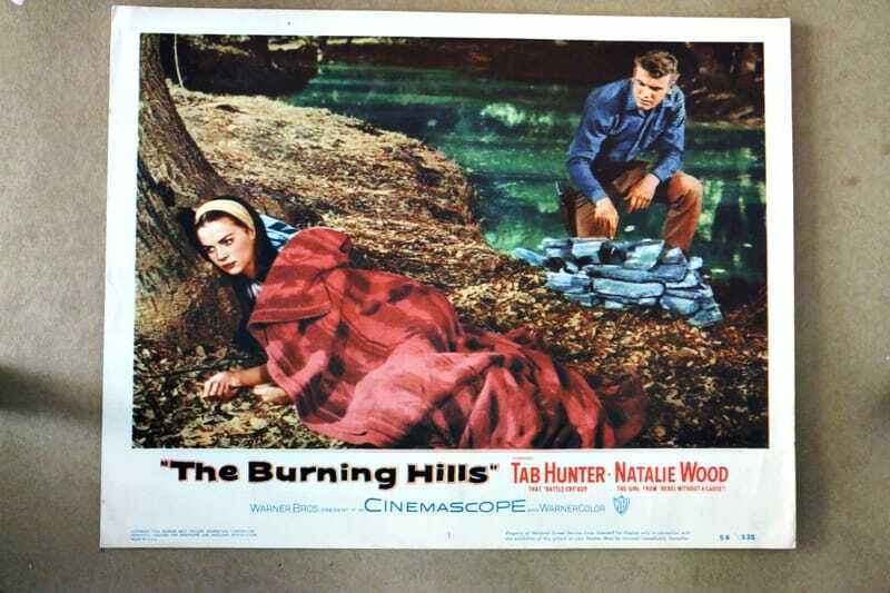 ORIGINAL LOBBY CARD - BURNING HILLS - 1956 - key card #1