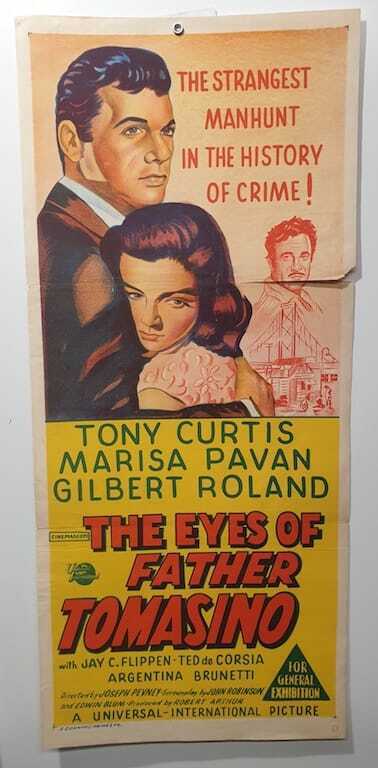 ORIGINAL DAYBILL MOVIE POSTER - THE EYES OF FATHER TOMASINO