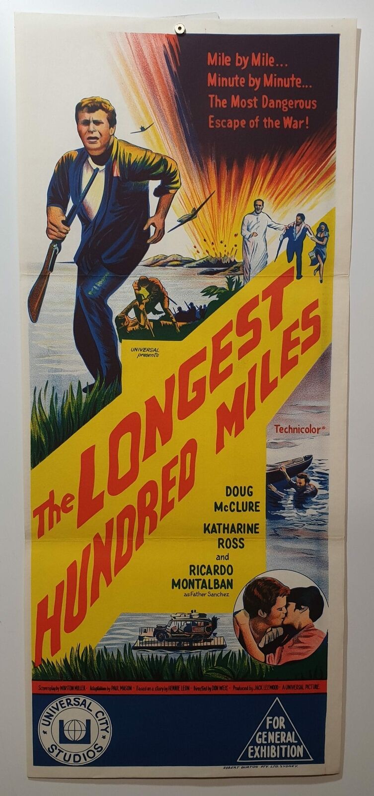 ORIGINAL DAYBILL MOVIE POSTER - LONGEST HUNDRED MILES