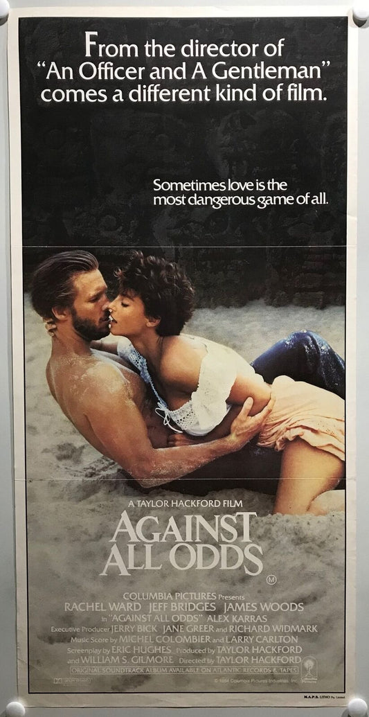 ORIGINAL DAYBILL MOVIE POSTER - AGAINST ALL ODDS - 1984