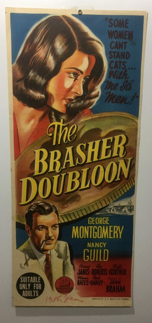 ORIGINAL DAYBILL MOVIE POSTER - THE BRASHER DOUBLOON - ADULT