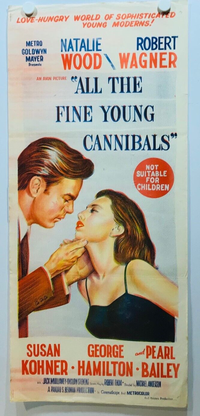 ORIGINAL DAYBILL MOVIE POSTER - ALL THE FINE YOUNG CANNIBALS - 1960