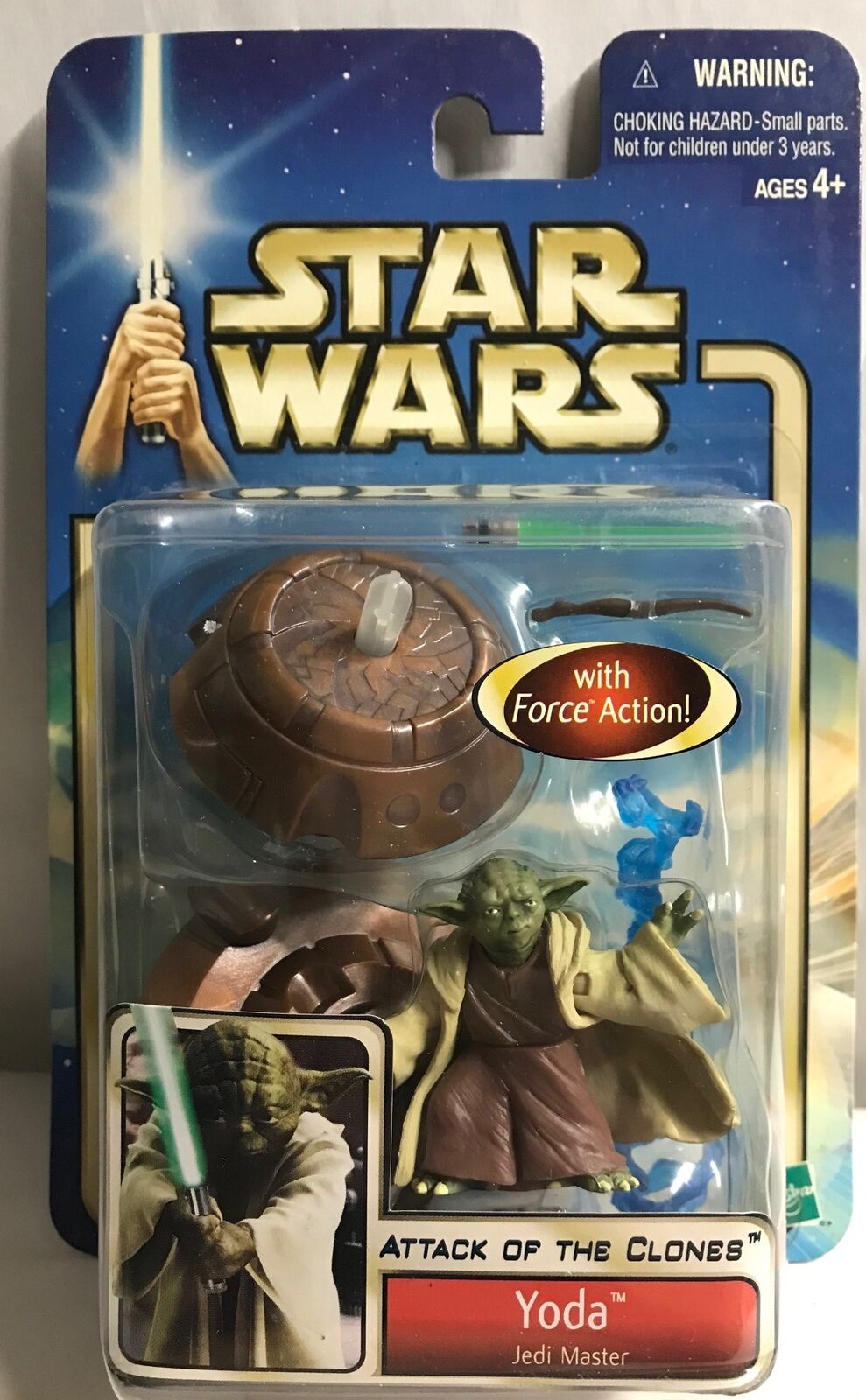 STAR WARS - HASBRO - AOTC - YODA - "JEDI MASTER" - with Lightsaber, Levitation Force