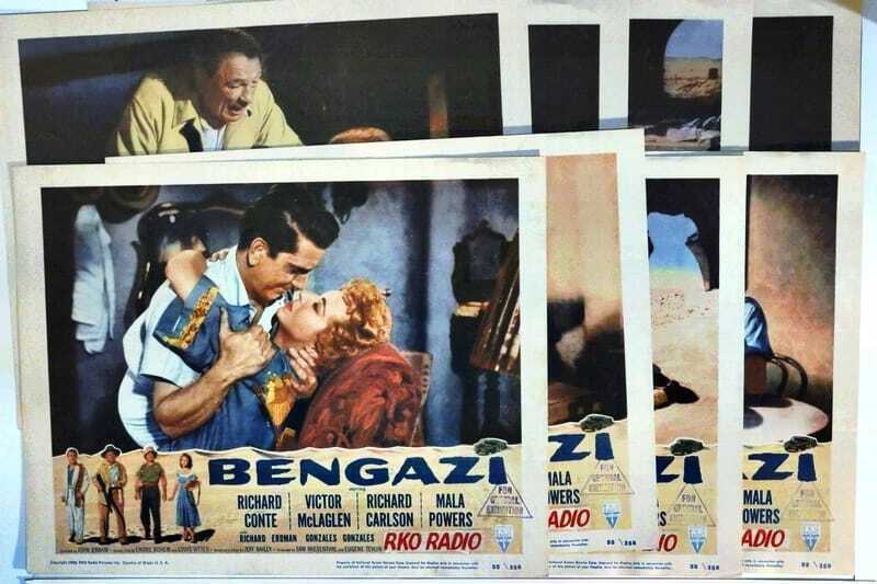 ORIGINAL LOBBY CARDS - BENGAZI - 1955 - set of 8