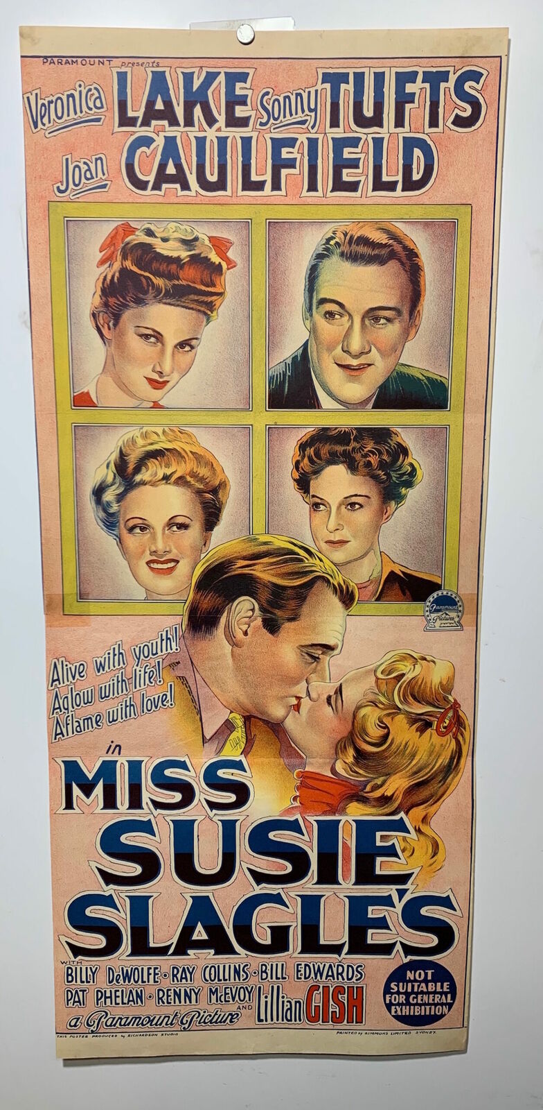 ORIGINAL DAYBILL MOVIE POSTER - MISS SUSIE SLAGLE'S - 1946 - Richardson Studio