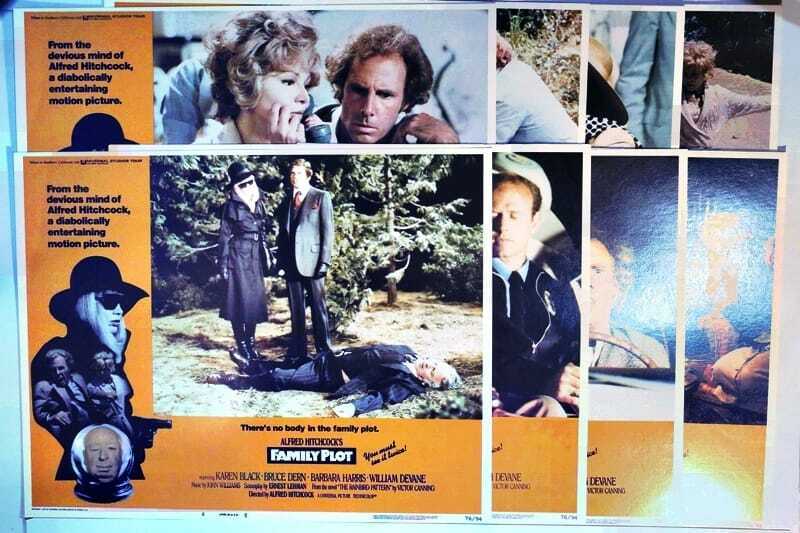 ORIGINAL LOBBY CARDS - FAMILY PLOT - Alfred Hitchcock's - 1976 - set of 8