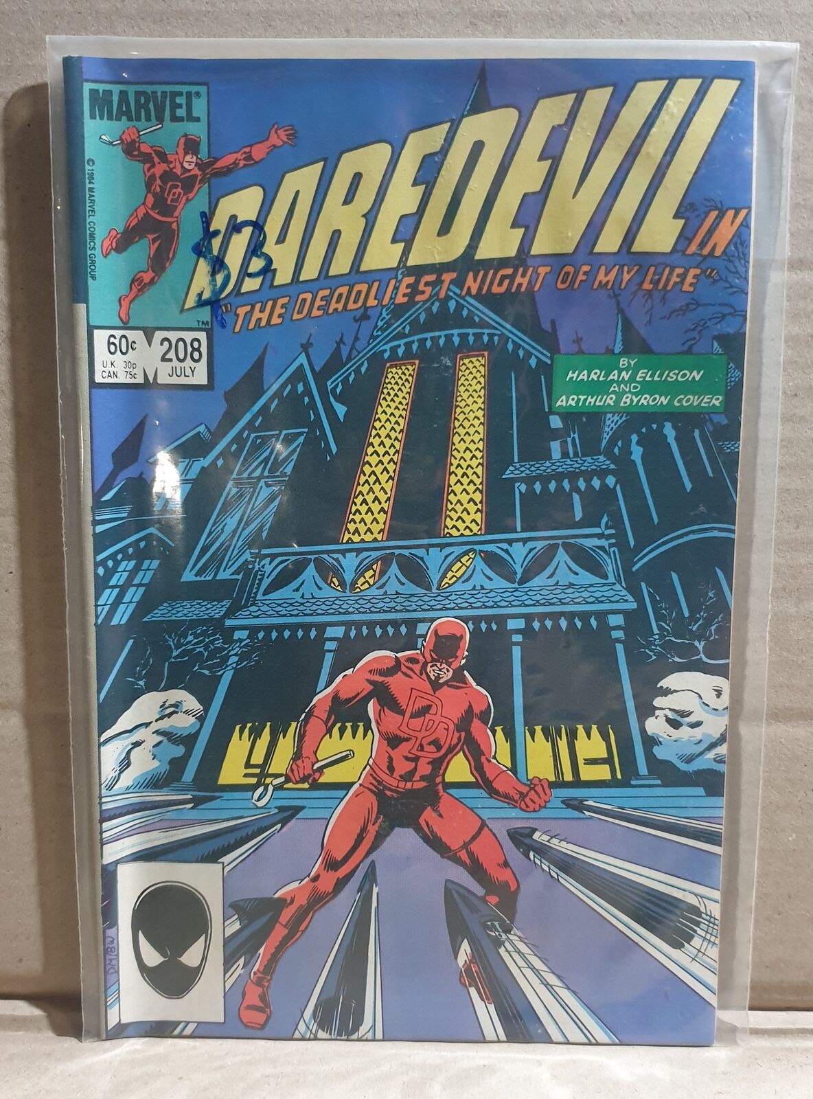 COMIC BOOK -  MARVEL DAREDEVIL #208