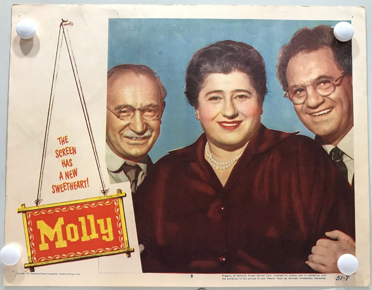 ORIGINAL LOBBY CARDS - MOLLY - 1951 - set of 8