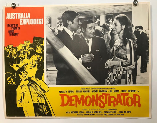 ORIGINAL LOBBY CARD - DEMONSTRATOR (c) - 1971 - title card - Australia