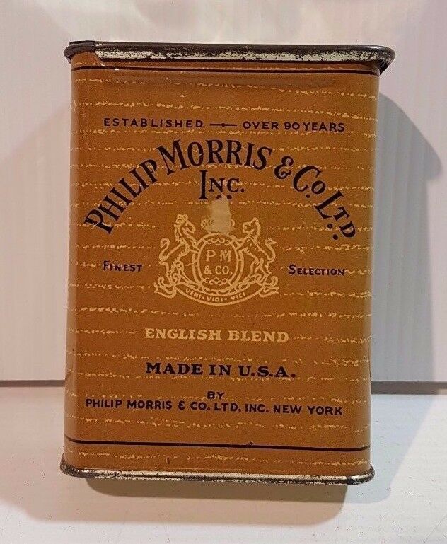 Biscuit Tea Sweets Cigar Tin Philip Morris & Co Ltd English Blend Cigarette