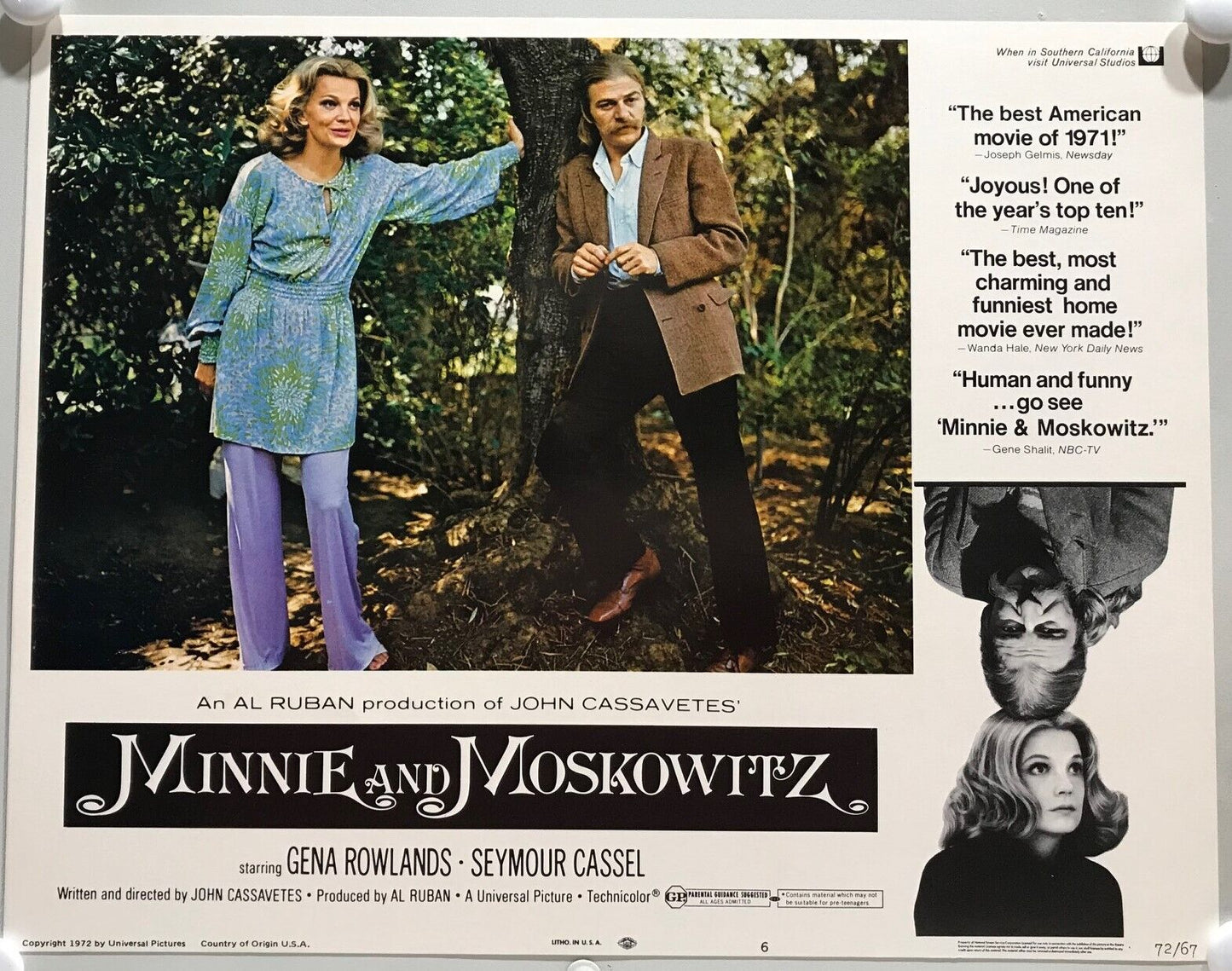 ORIGINAL LOBBY CARDS - MINNIE AND MOSKOWITZ - 1971 - set of 8