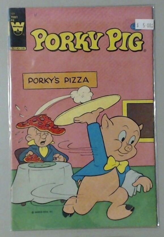 COMIC BOOK WHITMAN PORKY PIG PIZZA 101