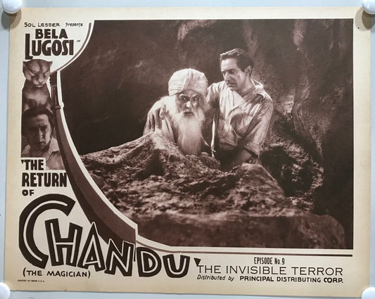 ORIGINAL SERIAL LOBBY CARD - THE RETURN OF CHANDU (b) - 1934 - Ch 9 "The Invi...