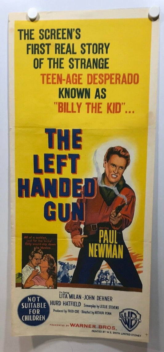 ORIGINAL DAYBILL MOVIE POSTER - THE LEFT HANDED GUN - 1958