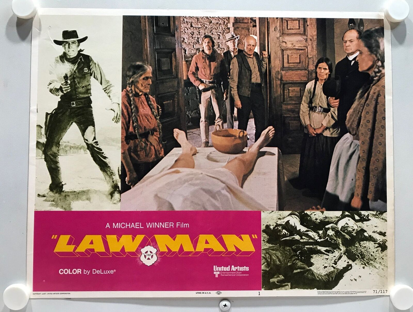 ORIGINAL LOBBY CARDS - LAWMAN - 1971 - set of 8