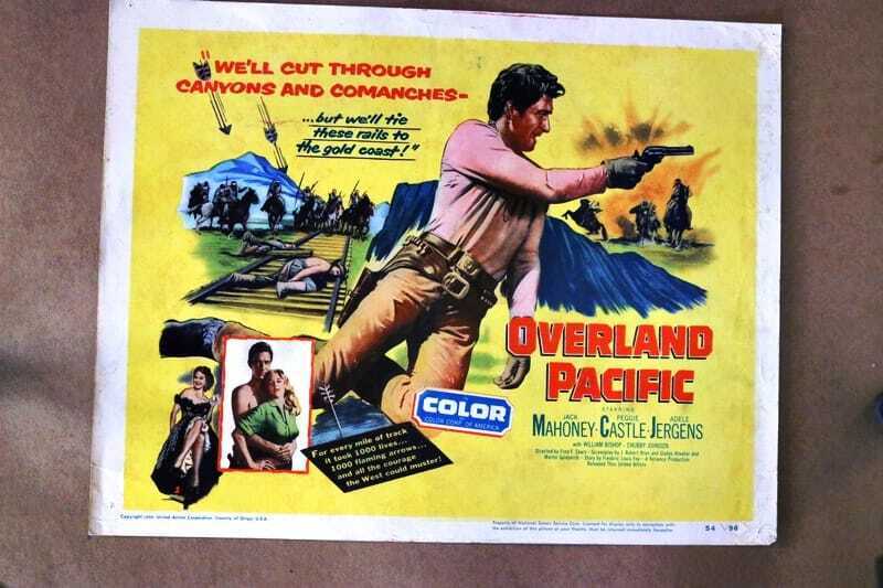 ORIGINAL LOBBY CARD - OVERLAND PACIFIC - 1954 title card