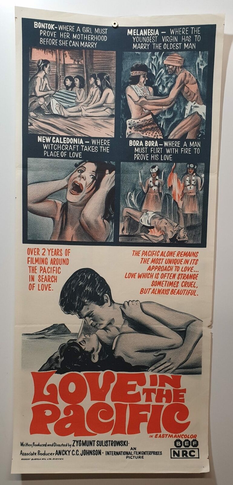 ORIGINAL DAYBILL MOVIE POSTER - LOVE IN THE PACIFIC